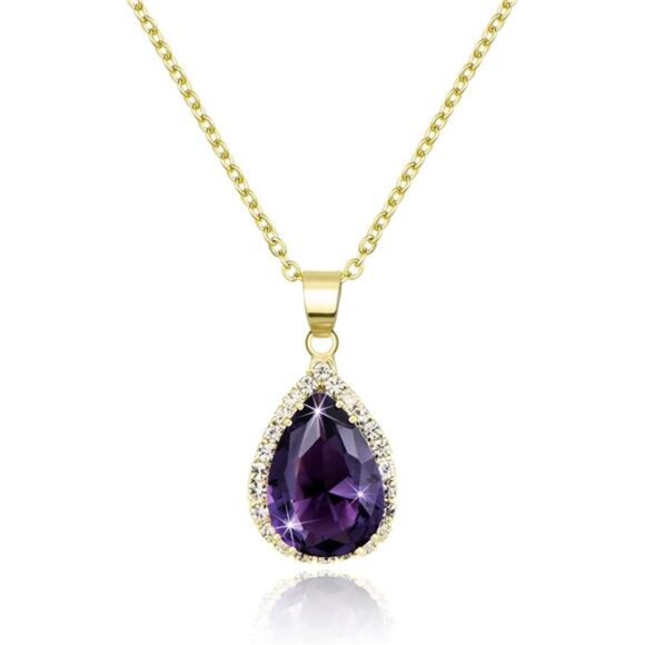Linawe Crystal Chain Necklace for Women Trendy, Imitation Diamond Pendant - Picture 1 of 6